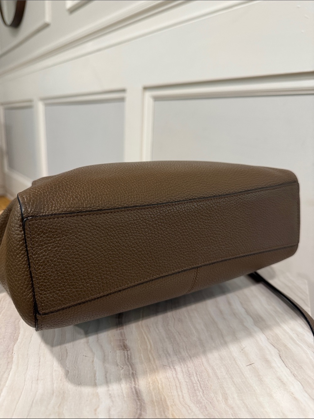 Coach Bag Prairie Brown Pebbled Leather Satchel - Picture 9 of 17
